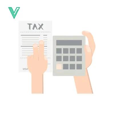 Tax Calculation and Financial Planning with Calculator and Document