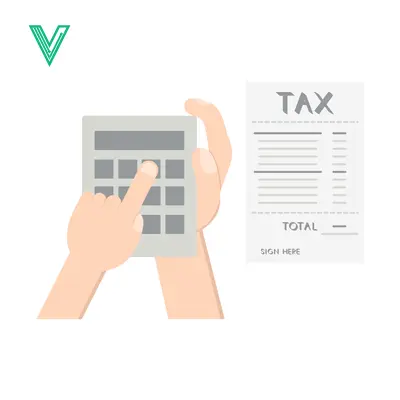Calculating Tax With Calculator and Receipt