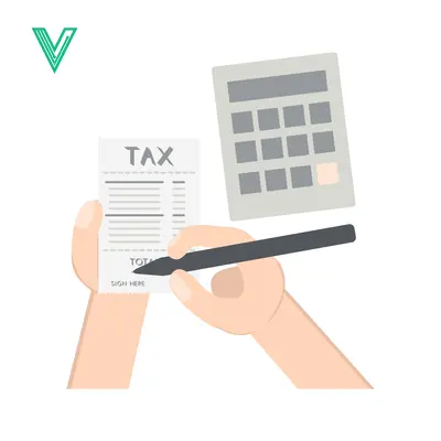 Person Filling Out Tax Form with Calculator