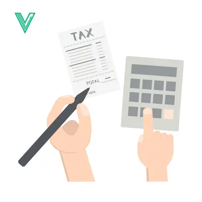 Tax Calculation and Financial Planning with Calculator and Document