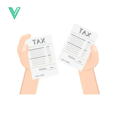 Hands holding torn tax documents symbolizing financial burden