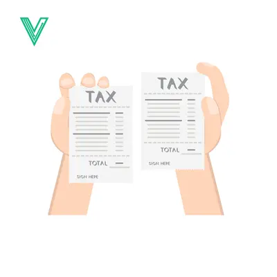 Premium design asset: Hands Tearing a Tax Document in Half