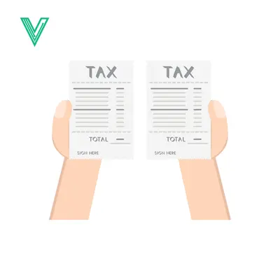 Aset desain premium: Two Hands Holding Tax Receipts Showing Financial Responsibility