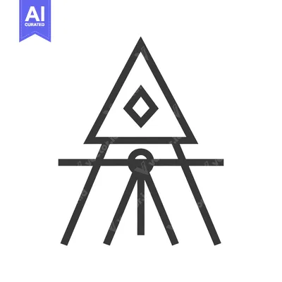 Premium design asset: Abstract Geometric Design of a Triangle and a Tripod