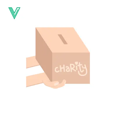 Charity Donation Box Held by Hands