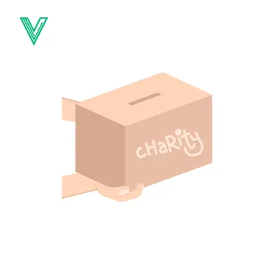 Donation Box with Charity Logo