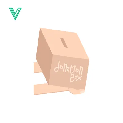 Simple Donation Box Illustration for Charity and Giving