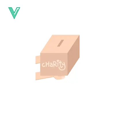 Charity Donation Box with Slot for Contributions