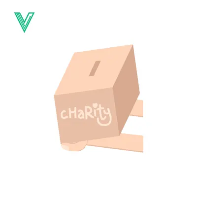 Charity Donation Box with Slot for Contributions