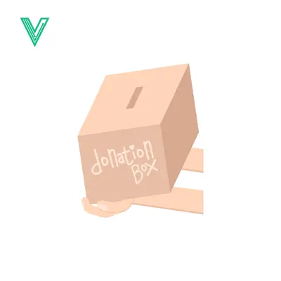 Simple Donation Box Illustration with Slot