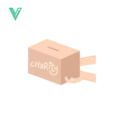 Charity Donation Box Held by Hands