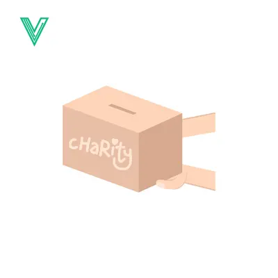 Charity Donation Box Icon for Fundraising and Support