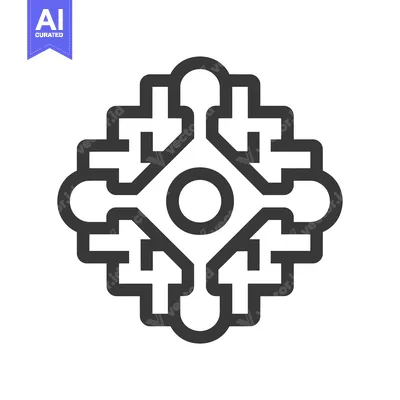 Premium design asset: Abstract geometric design with a central circle