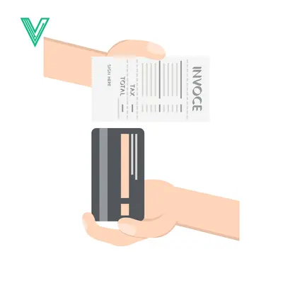 Aset desain premium: Paying Invoice with Credit Card Transaction