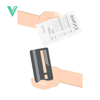 Aset desain premium: Paying Invoice with Credit Card Transaction