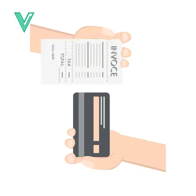 Aset premium populer: Hand Holding Invoice and Credit Card for Payment
