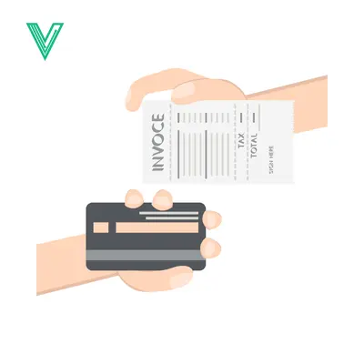 Hand holding invoice and credit card for payment