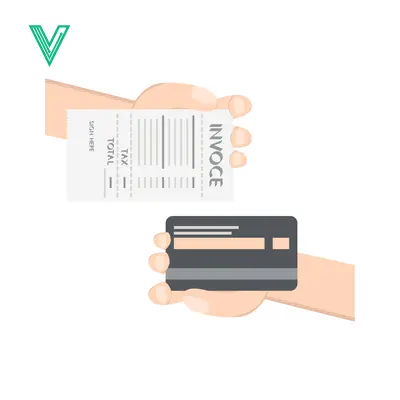 Hand Holding Invoice and Credit Card for Payment
