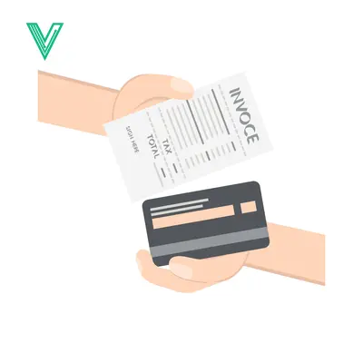 Aset desain premium: Hand Holding Invoice and Credit Card for Payment