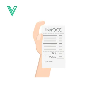 Hand Holding Invoice Receipt Showing Financial Transaction Details