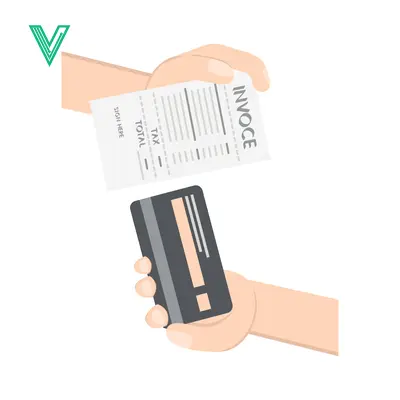 Premium design asset: Paying Invoice with Credit Card