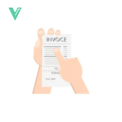 Premium design asset: Hand holding and pointing at an invoice document