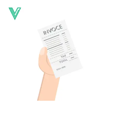 Hand Holding an Invoice Receipt Document
