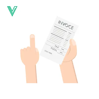 Hand Holding Invoice Document with Finger Pointing Up
