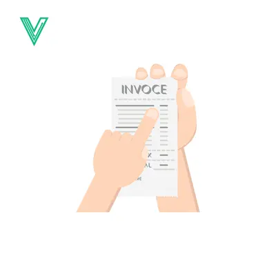 Hand Holding and Pointing to an Invoice Document