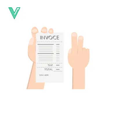 Hand Holding Invoice Document with Tax Information
