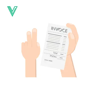 Popular premium asset: Hand holding an invoice with two fingers up