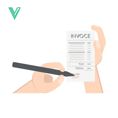 Hand Signing an Invoice with a Pen