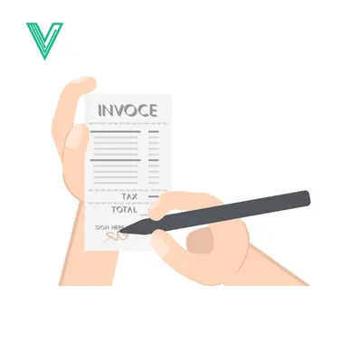Hand Signing Invoice Document with Pen