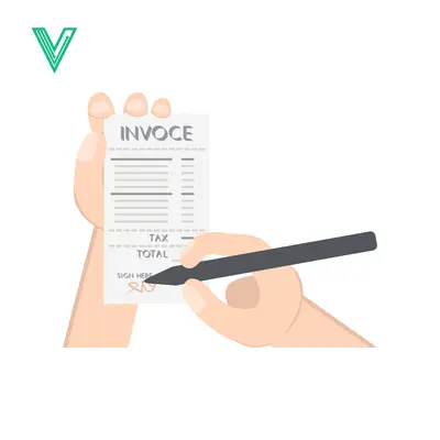 Premium design asset: Hand Signing an Invoice Document with Pen