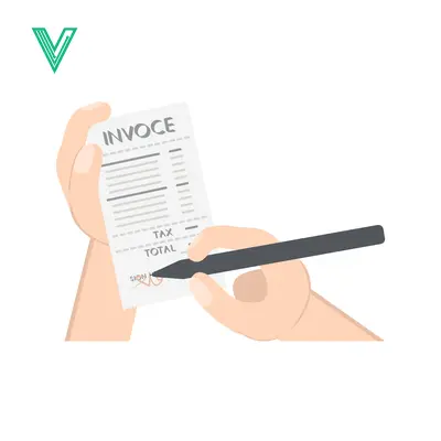 Hand holding invoice and pen writing down details