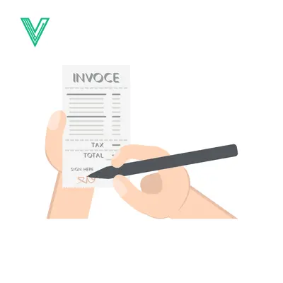 Hand Writing Invoice Details with Pen