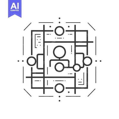 Popular premium asset: Abstract Geometric Design with a Central Human Figure and Interconnect