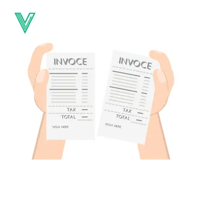 Hands Tearing Apart an Invoice Document Symbolizing Financial Problems