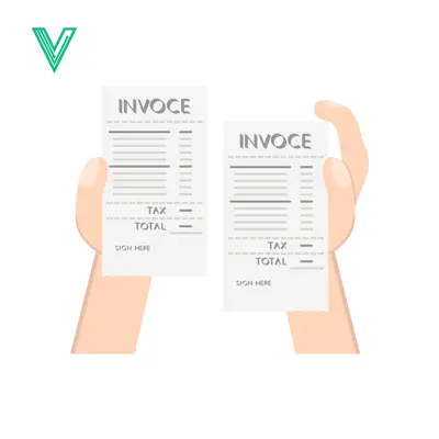 Two Hands Holding Invoices Showing Financial Transaction Details