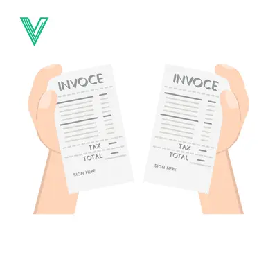 Torn Invoice Held by Hands Representing Financial Problems