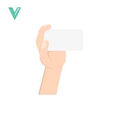 Hand Holding Blank White Card