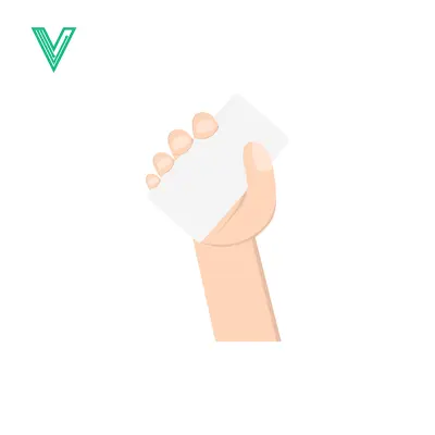 Hand Holding Blank White Card