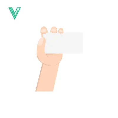 Hand Holding Blank White Card