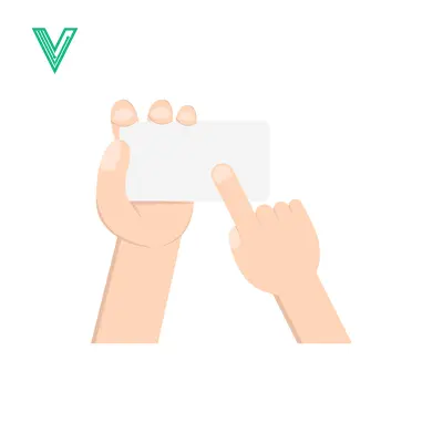 Hand Holding and Pointing to Blank White Card