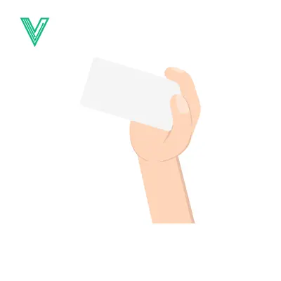 Hand Holding Blank Card