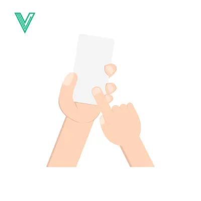 Hand Holding and Touching a Blank White Smartphone Screen