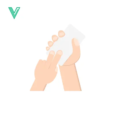 Hand Holding Blank Card for Information