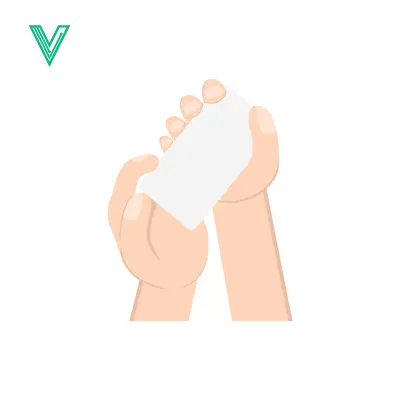 Close-up of Hands Holding a White Card