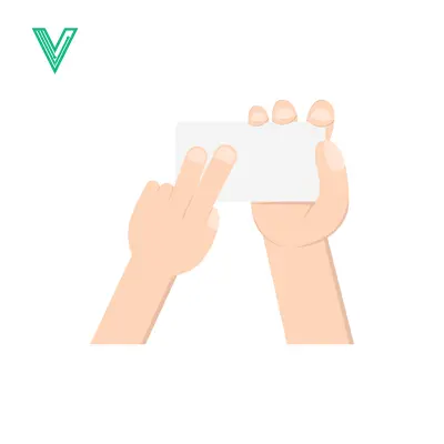 Hand holding a blank business card for presentation