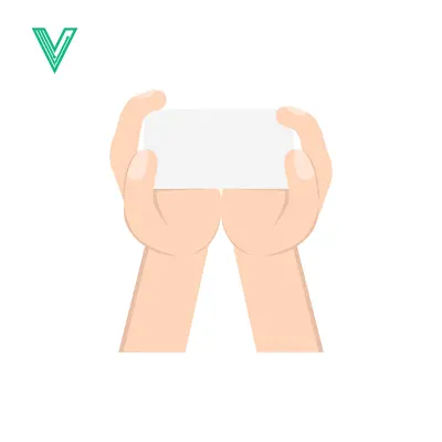 Hands Holding Blank Card